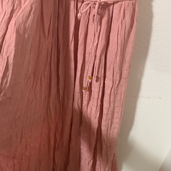 Free people Devon gauzy casual Pink Maxi Dress Sz large L - Picture 7 of 13